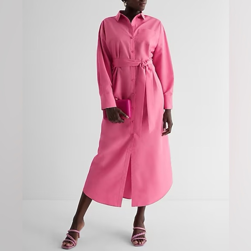 Boyfriend Poplin Portofino Maxi Shirt Dress
